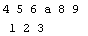 4 5 6 a 8 9 <br /> 1 2 3 