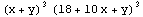 (x + y)^3 (18 + 10 x + y)^3